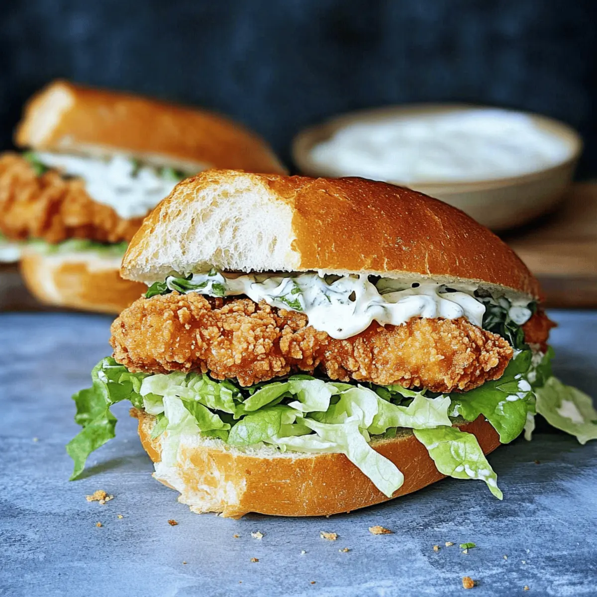 Crispy Chicken Caesar Sandwich
