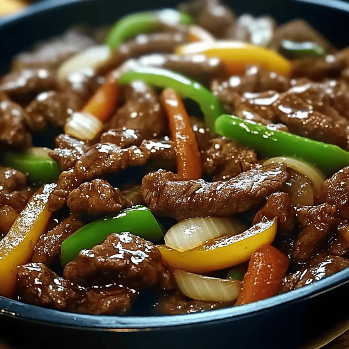 Sizzling Chinese Pepper Steak with Onions