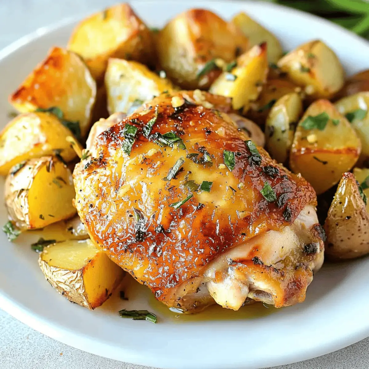 Garlic Chicken with Roasted Potatoes