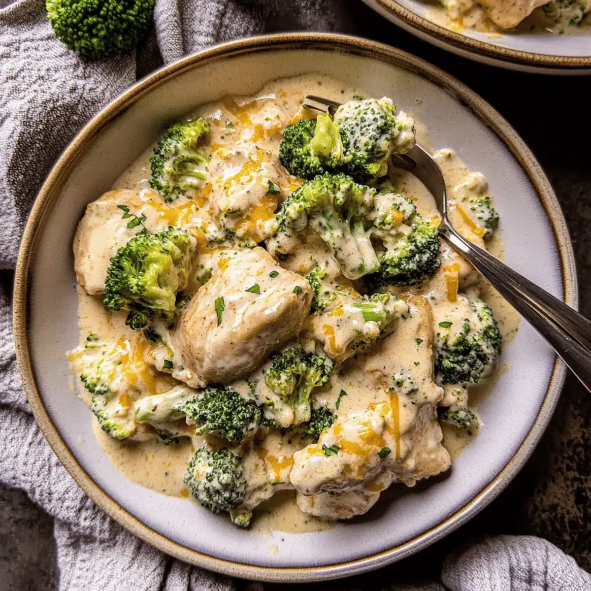 Crockpot Creamy Broccoli Cheddar Chicken