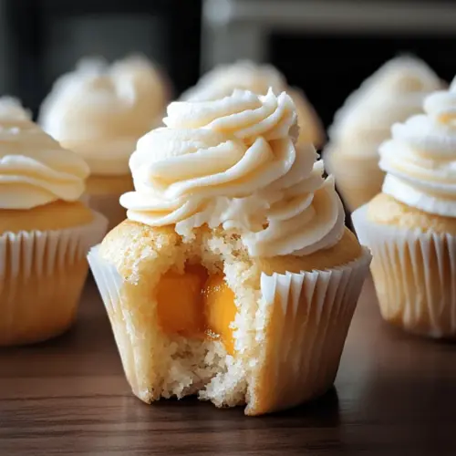 The Best Honey Peach Cream Cheese Cupcakes
