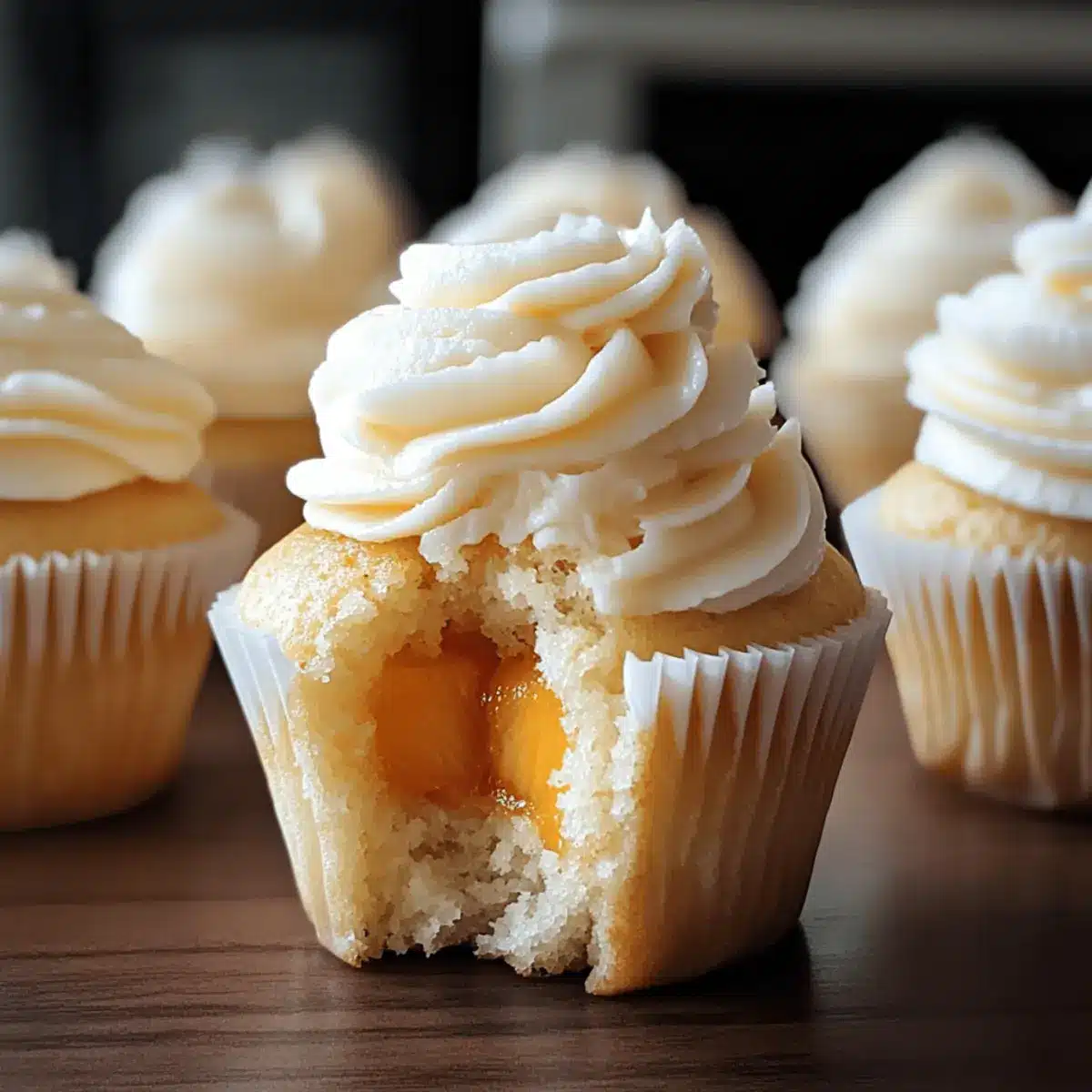 The Best Honey Peach Cream Cheese Cupcakes