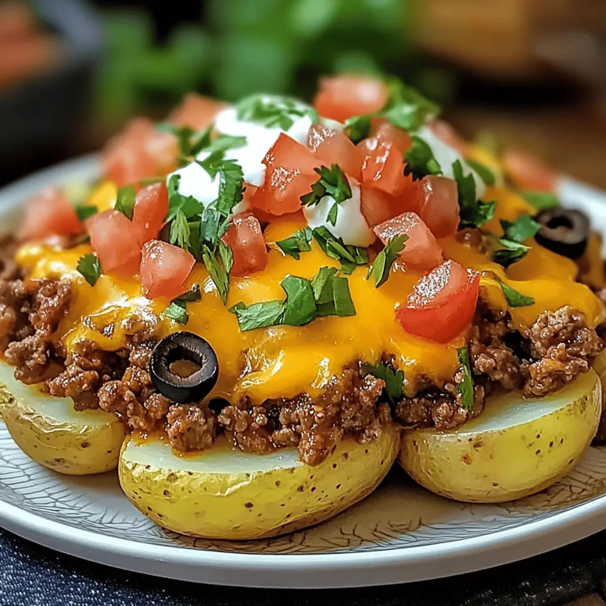 Cheesy Taco Potatoes