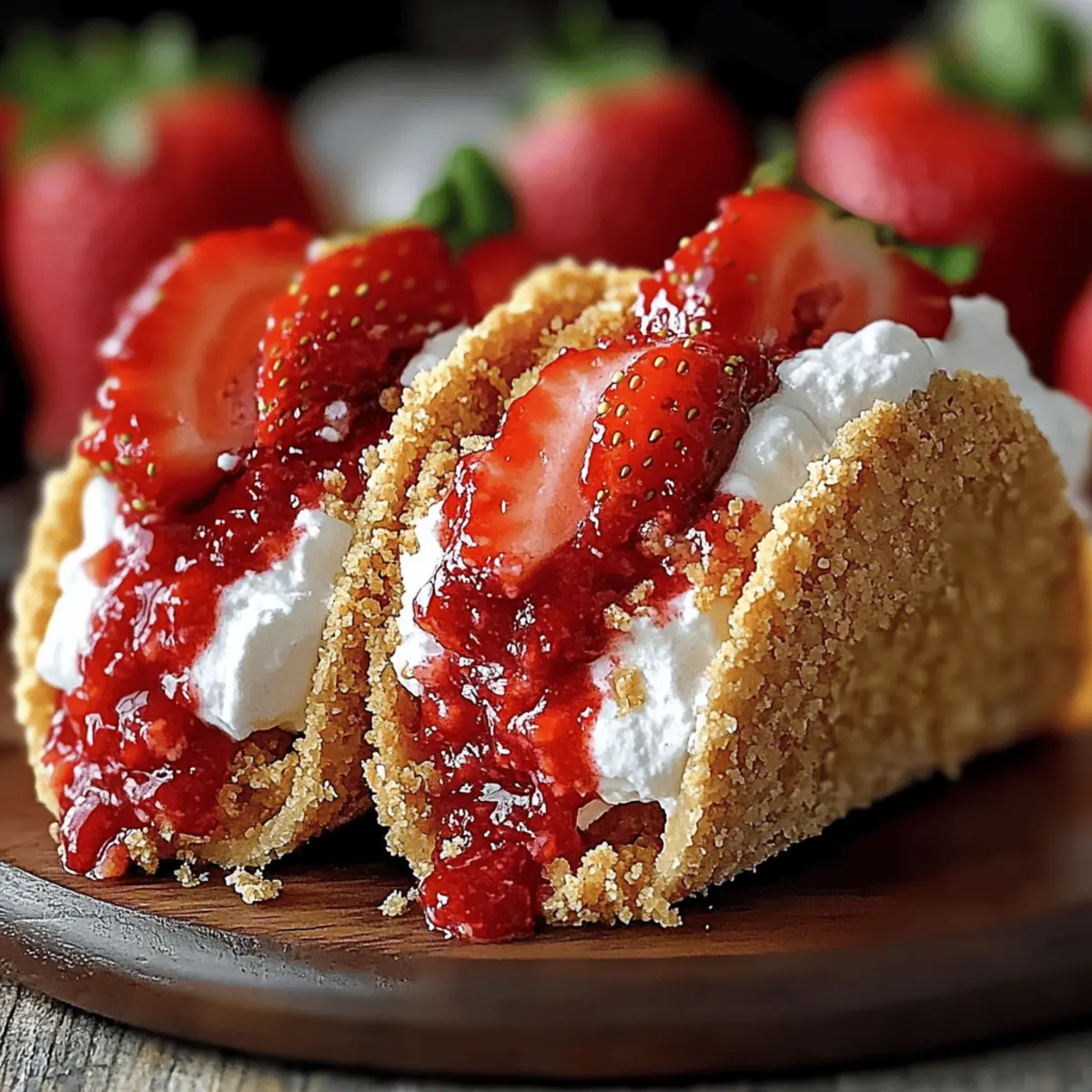 Strawberry Crunch Cheesecake Tacos