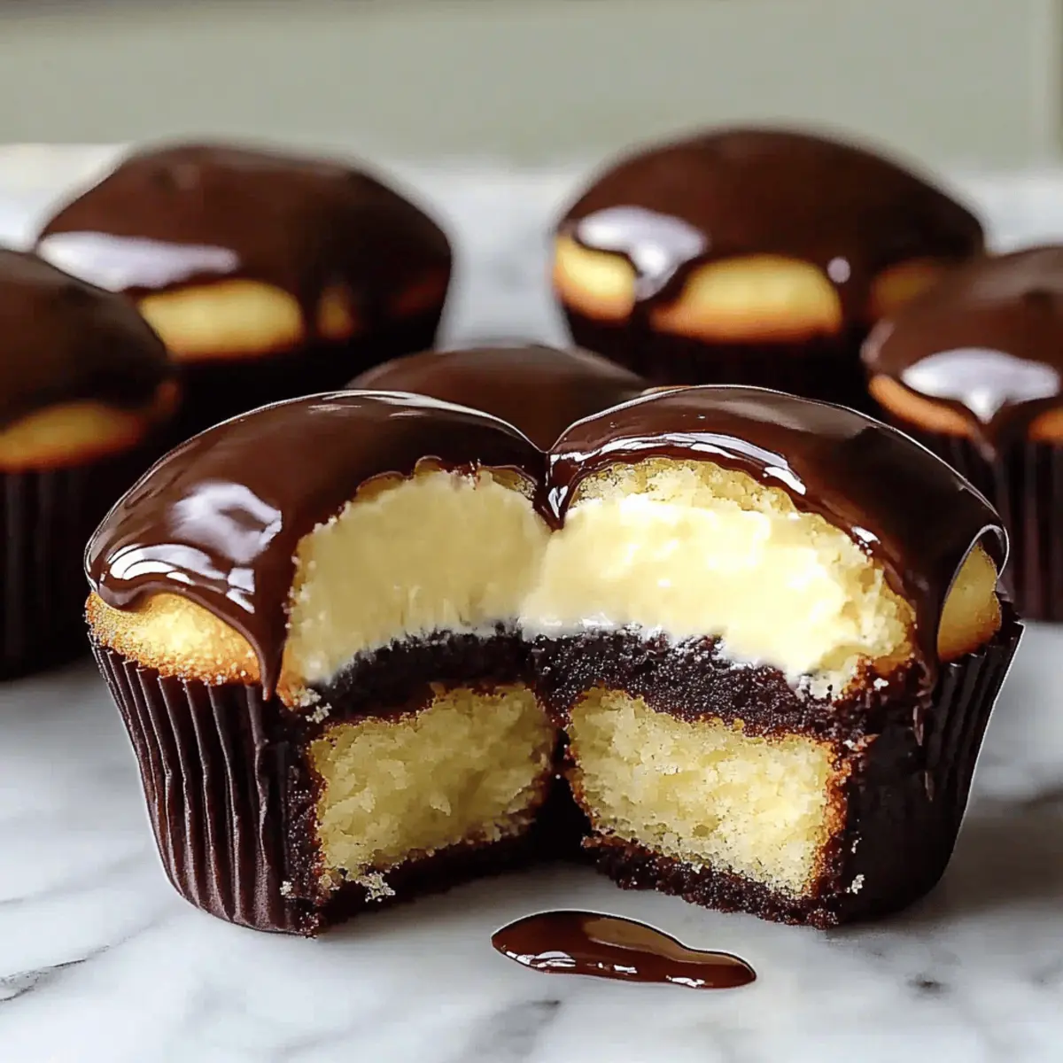 Decadent Boston Cream Pie Cupcakes