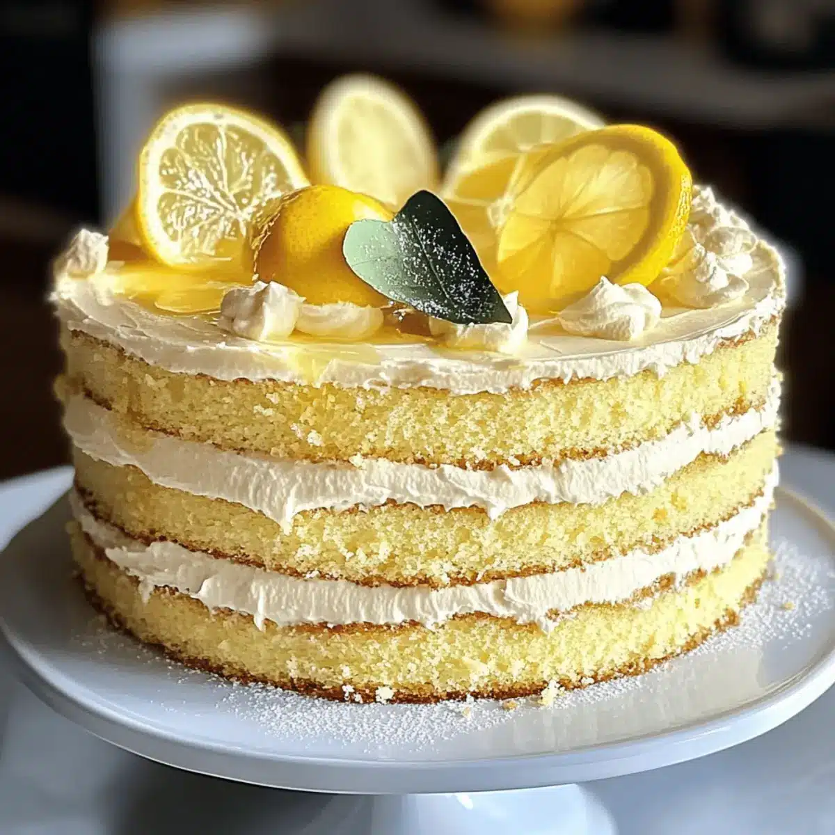 Italian Lemon Mascarpone Layer Cake