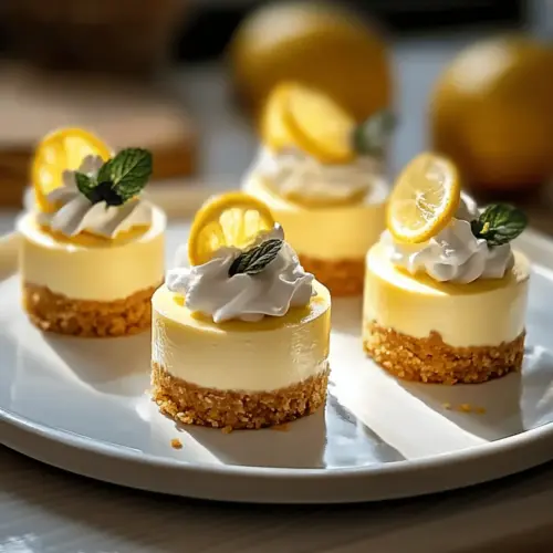 Mini Lemon Cheesecakes