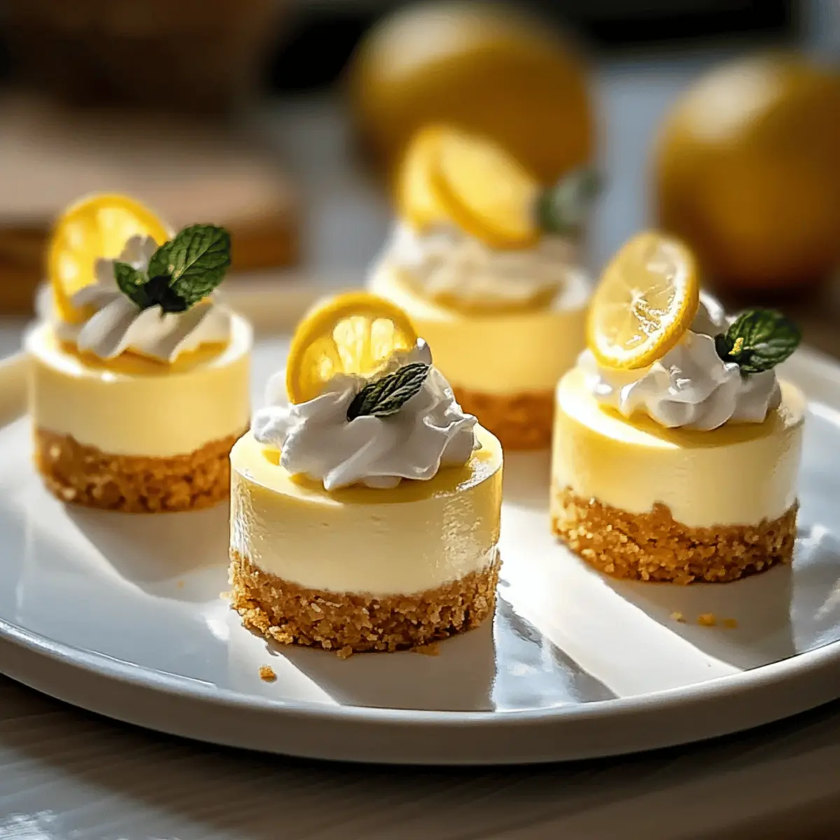 Mini Lemon Cheesecakes