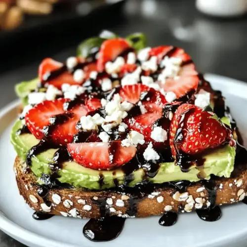 Balsamic Strawberry Avocado Toast