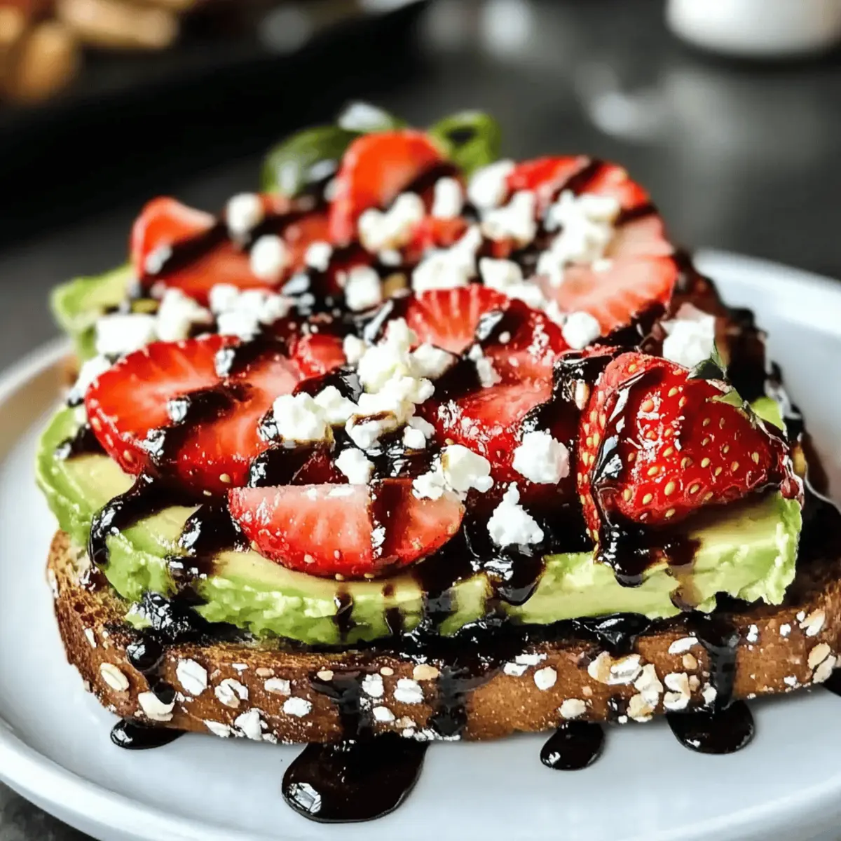 Balsamic Strawberry Avocado Toast