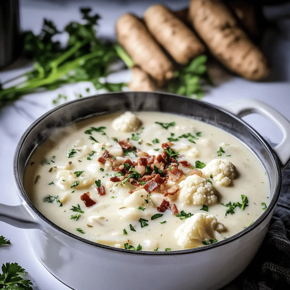 Creamy Cauliflower Soup: