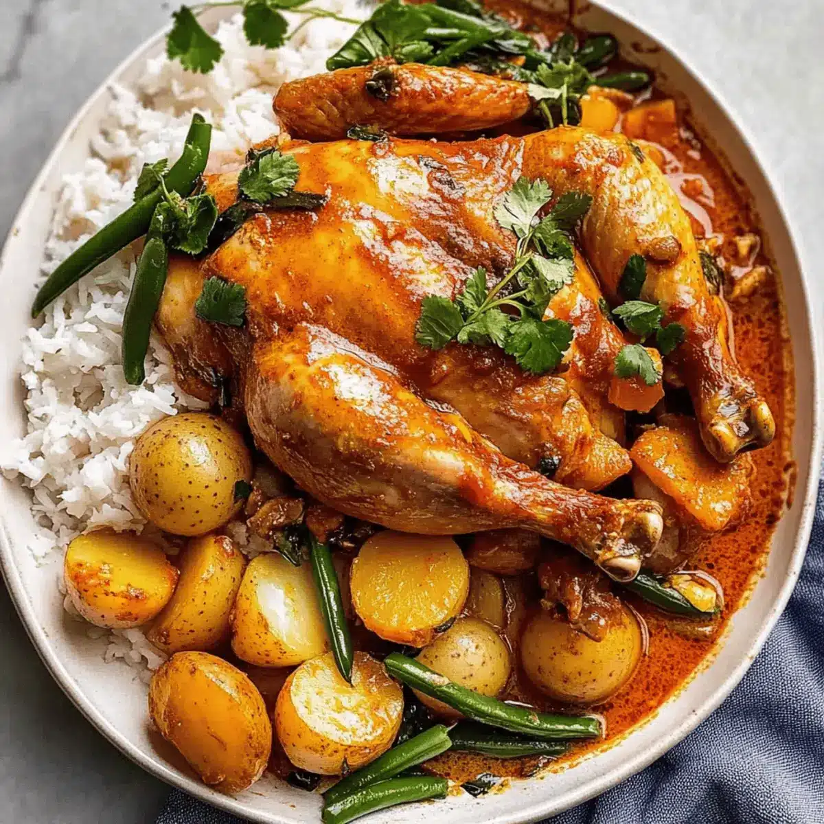 Spicy Thai Red Curry Pot Roast Chicken