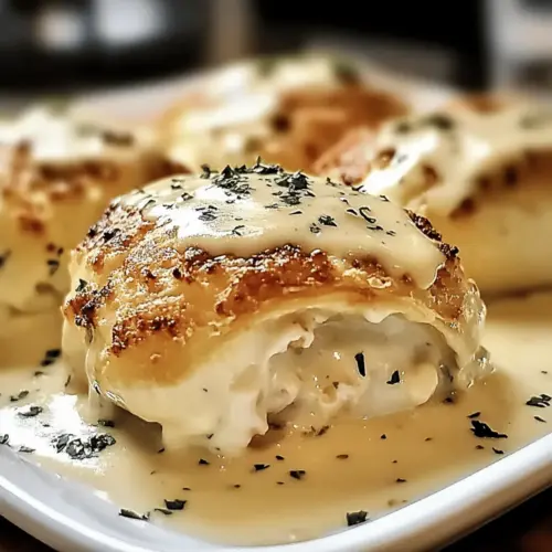 Chicken Pillows With Creamy Parmesan Sauce