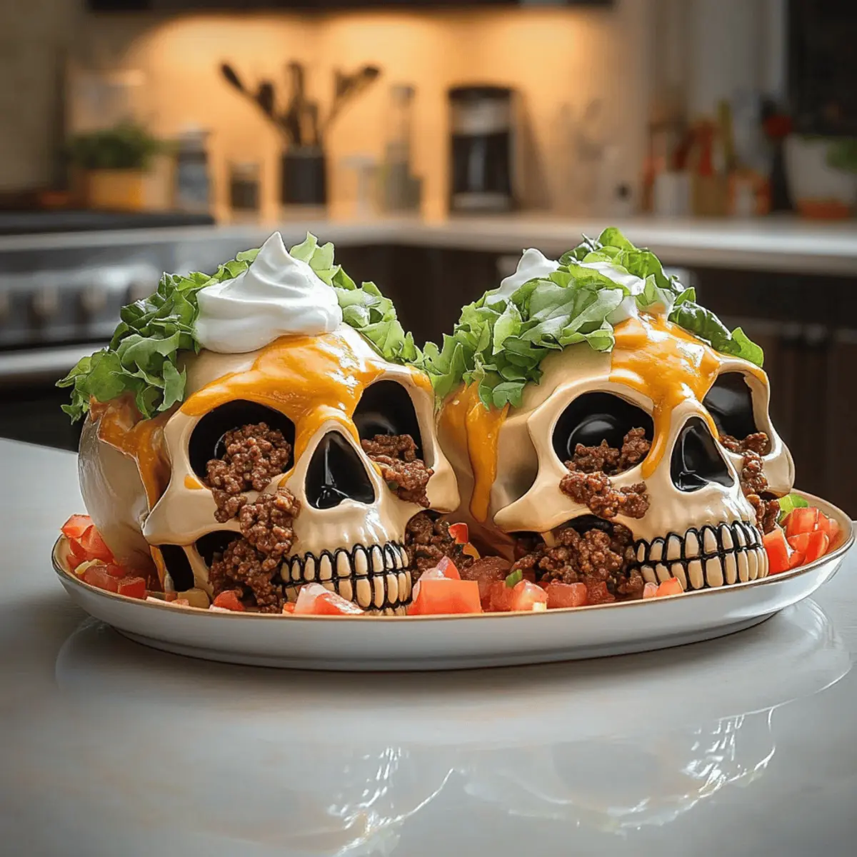 Monster Taco Skulls Appetizer