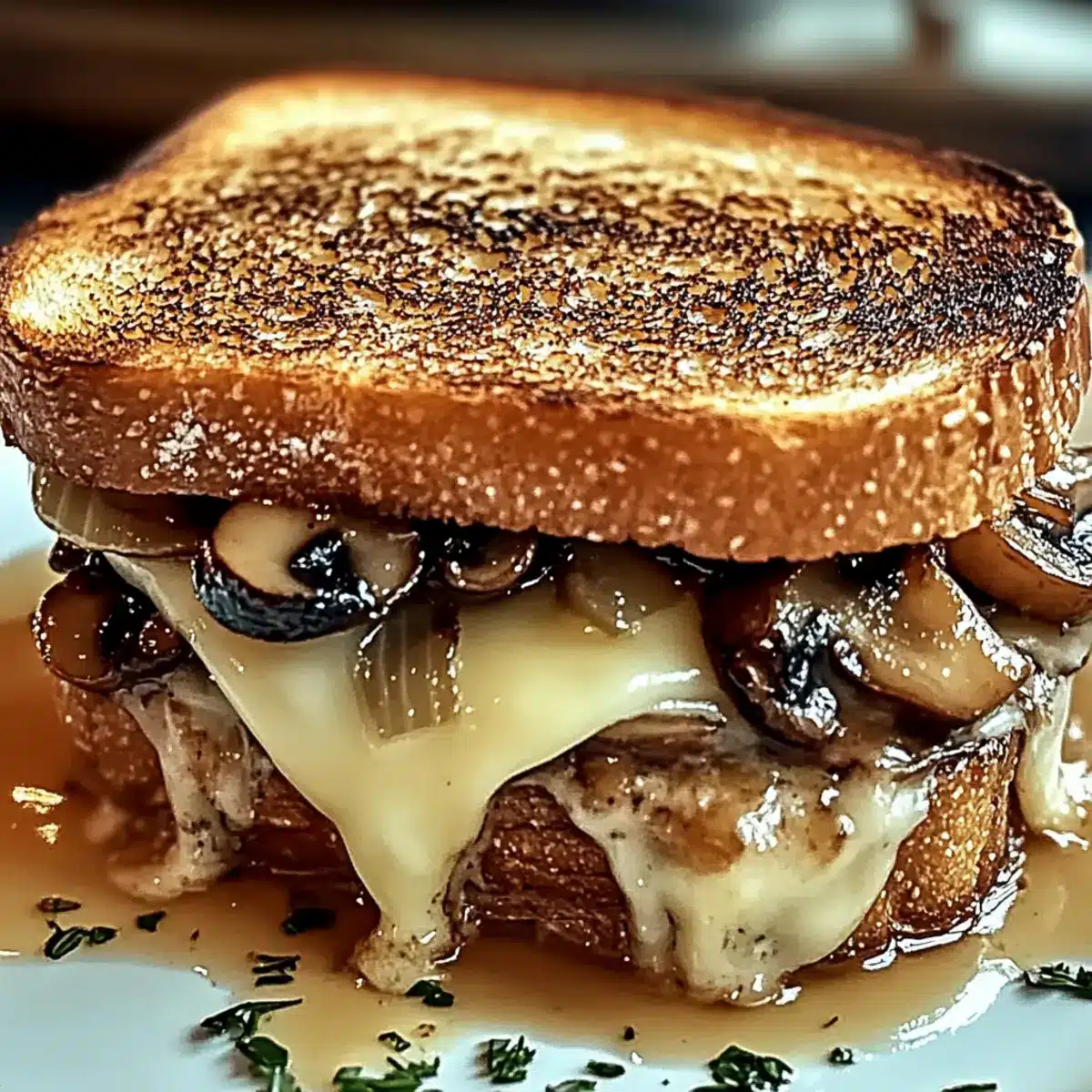 Swiss Mushroom Melt Sandwich