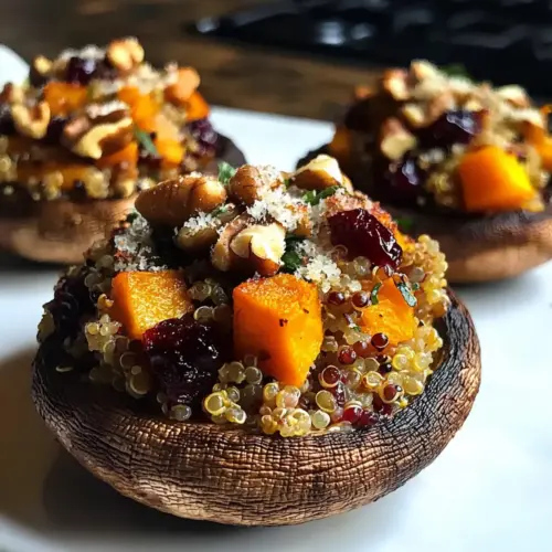 Autumn Harvest Stuffed Portobello Mushrooms