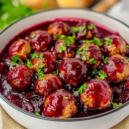 Quick Cranberry Meatballs