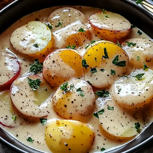 Creamy Garlic Sauce Potatoes Recipe