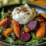 Easy Roasted Beets & Carrots Salad With Burrata