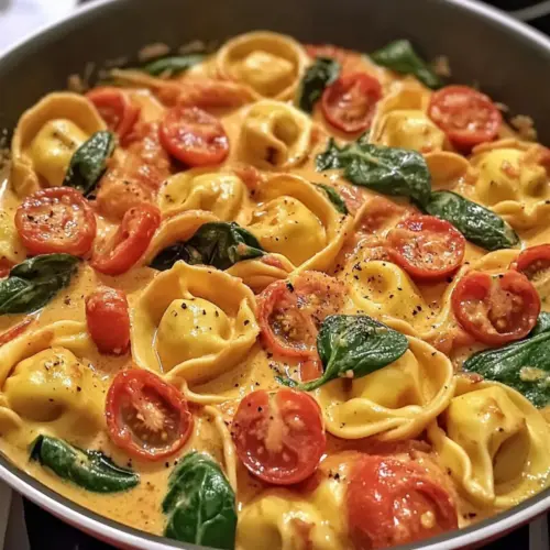 Cozy Creamy Tortellini with Tomatoes