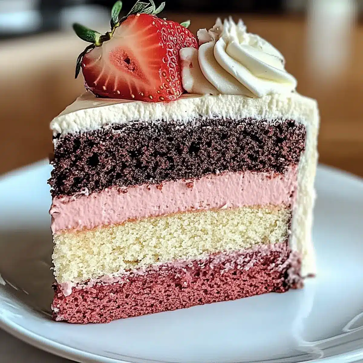 Neapolitan Cake Dessert