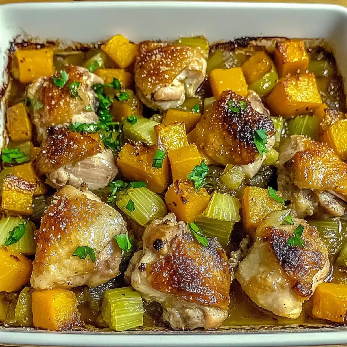 Chicken Leek & Butternut Bake