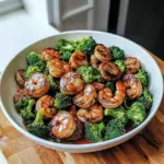 Honey Garlic Shrimp & Sausage Broccoli Skillet