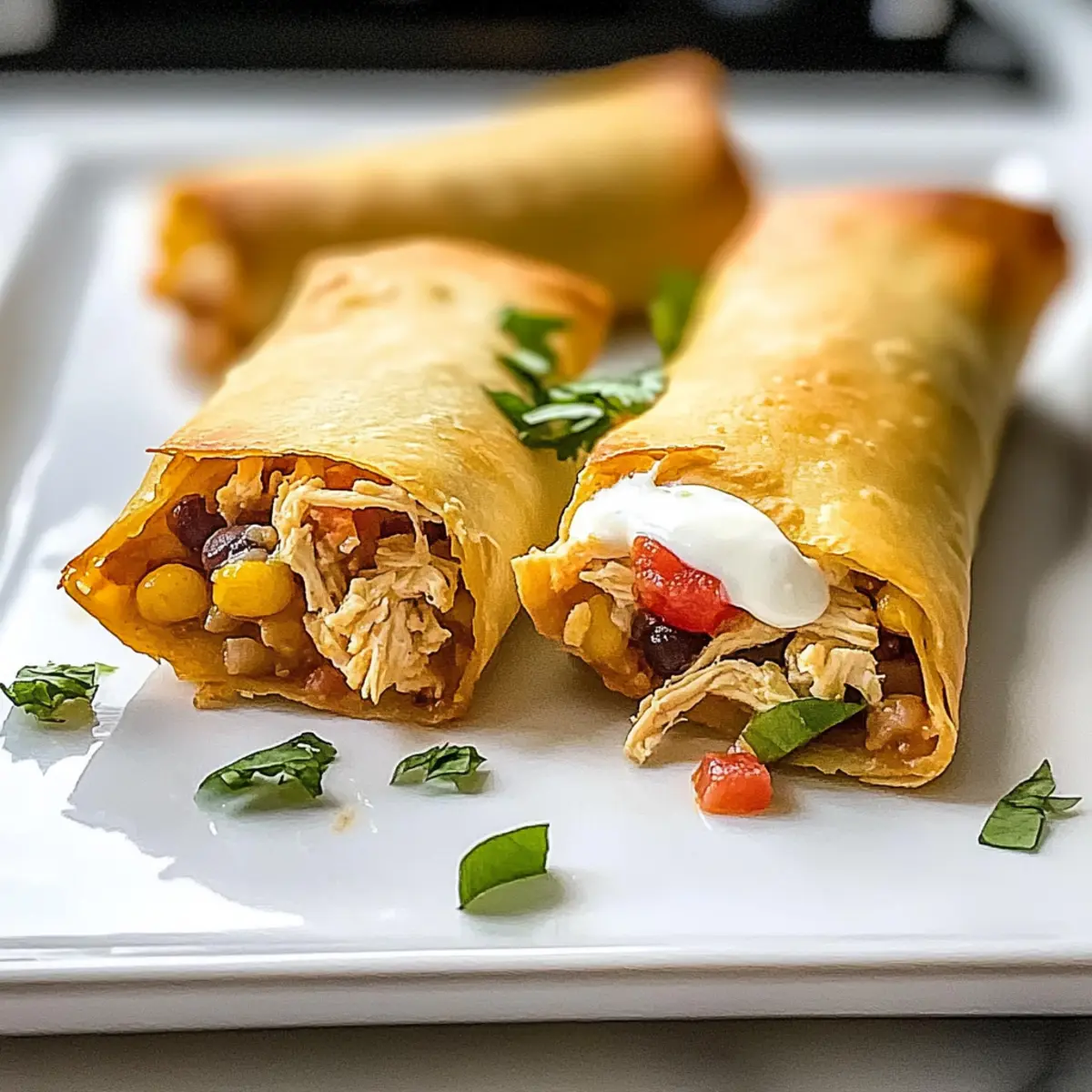 Easy Baked Chicken Chimichanga