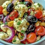 Mediterranean Marinated Cauliflower Salad Side