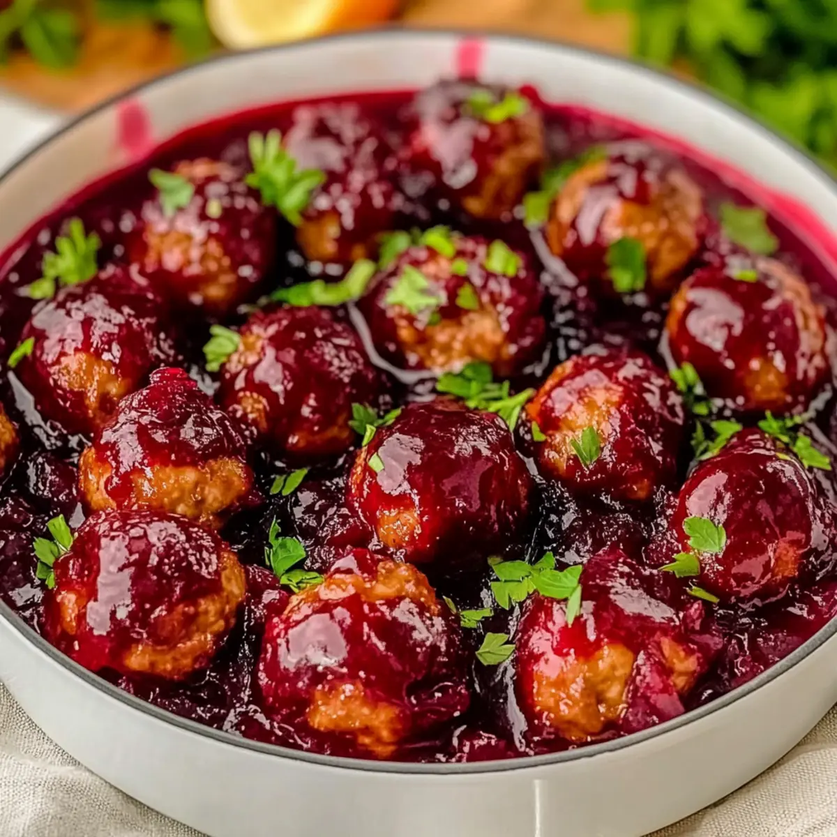 Quick Cranberry Meatballs