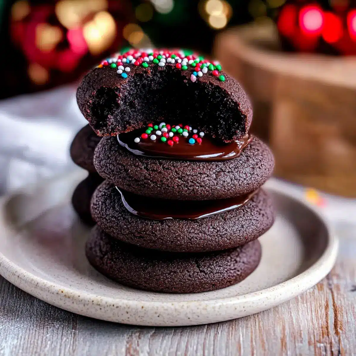 Chocolate Thumbprint Cookies
