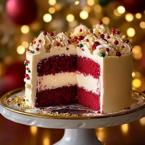 Christmas Red Velvet Cheesecake