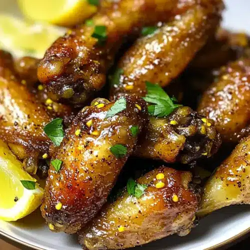 Lemon Pepper Wings With Honey Glaze