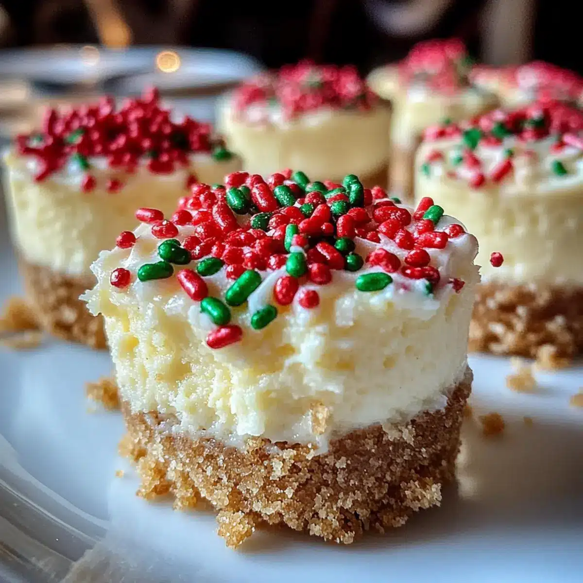 Mini Christmas Cheesecakes