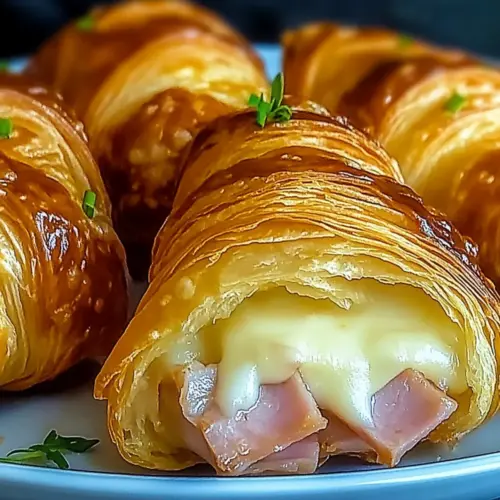 Air Fryer Ham Cheese Croissants Recipe