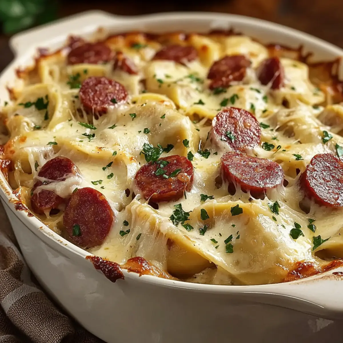 Kielbasa and Pierogi Bake