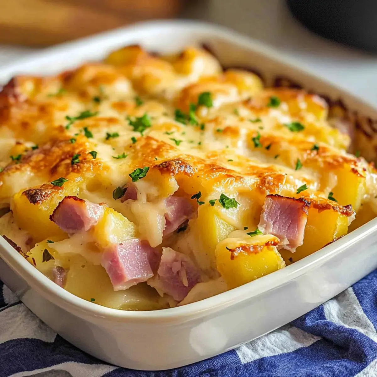Quick Leftover Ham Potato Casserole