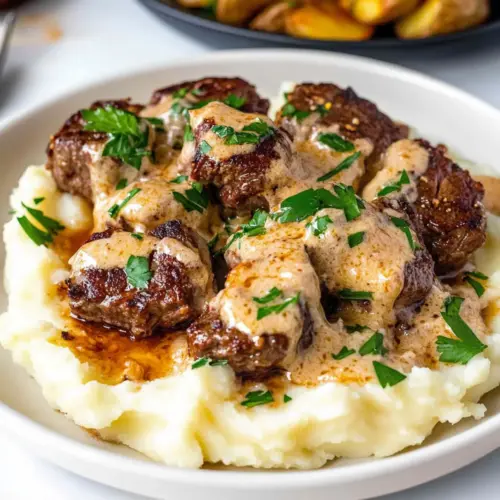 Creamy Garlic Butter Steak Bites