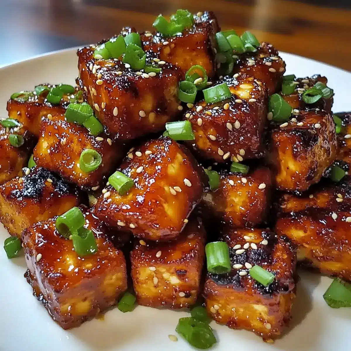 Crispy Honey Garlic Tofu