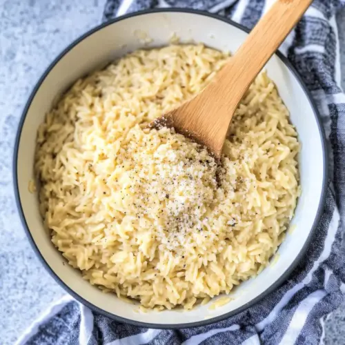 Creamy Garlic Parmesan Orzo