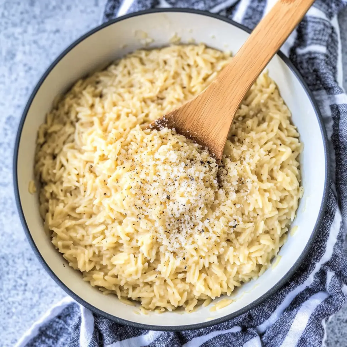 Creamy Garlic Parmesan Orzo