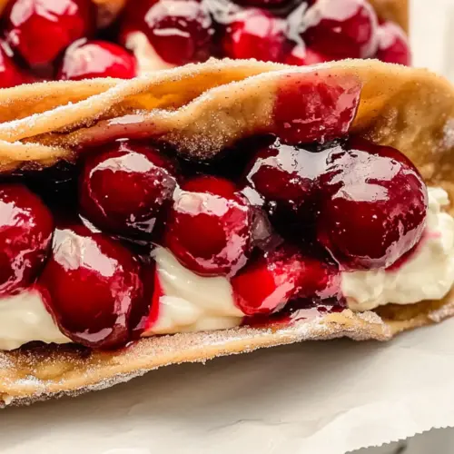 Cherry Cheesecake Tacos