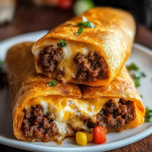 Beef and Cheese Chimichangas Recipe