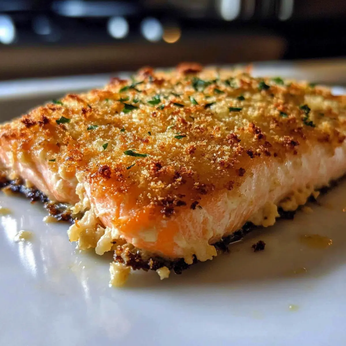 Crispy Parmesan Crusted Baked Salmon