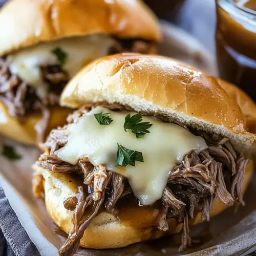 Crockpot French Dip Sandwiches