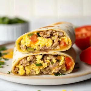 High Protein Breakfast Burritos