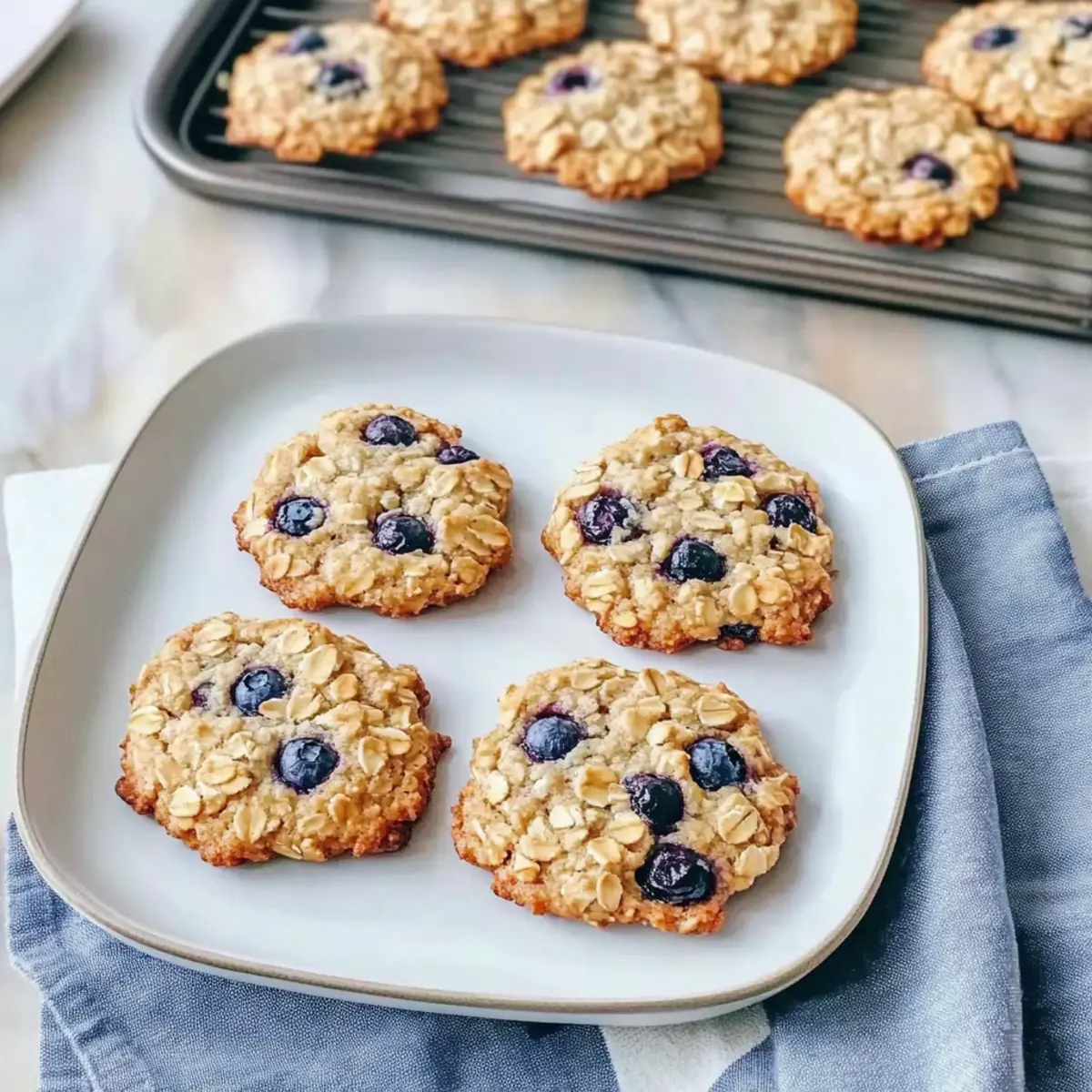 Chewy Blueberry Oatmeal Cookies