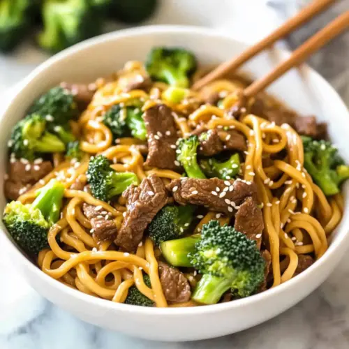 Chinese Beef and Broccoli Noodles