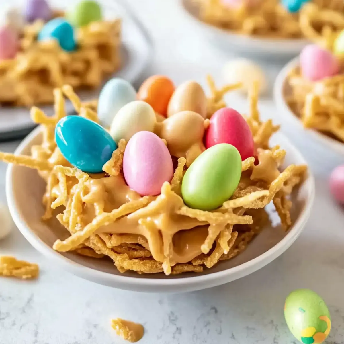 Easter Egg Peanut Butter Haystacks