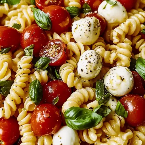 Creamy Caprese Pasta Salad